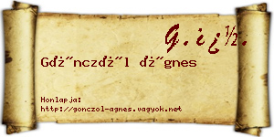 Gönczöl Ágnes névjegykártya
